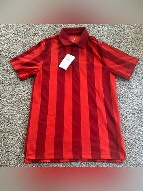 Jordan Sport Golf Polo Dri-Fit Shirt Red Mens Size Small IF2930-657
